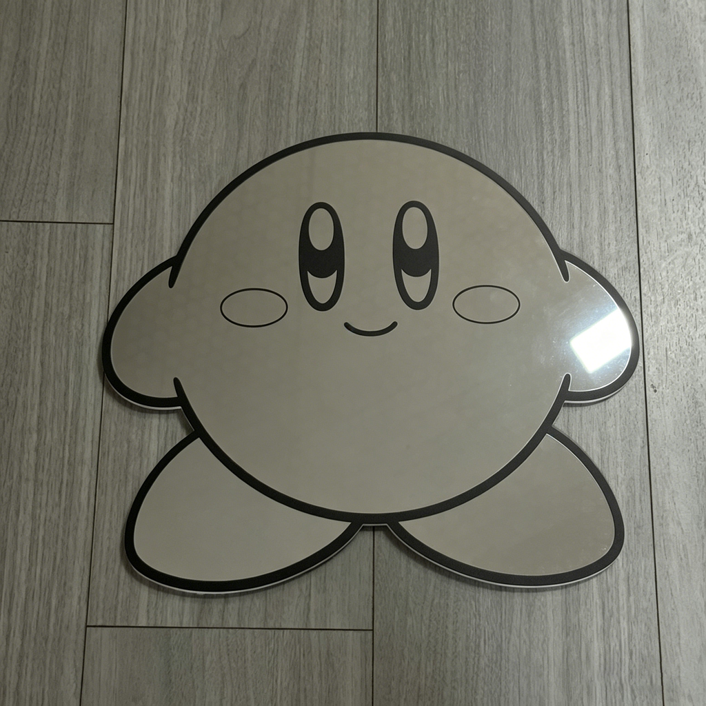 Kirby Silhouette Wall Mirror | Cute Gaming Room Decor LiquidMirror