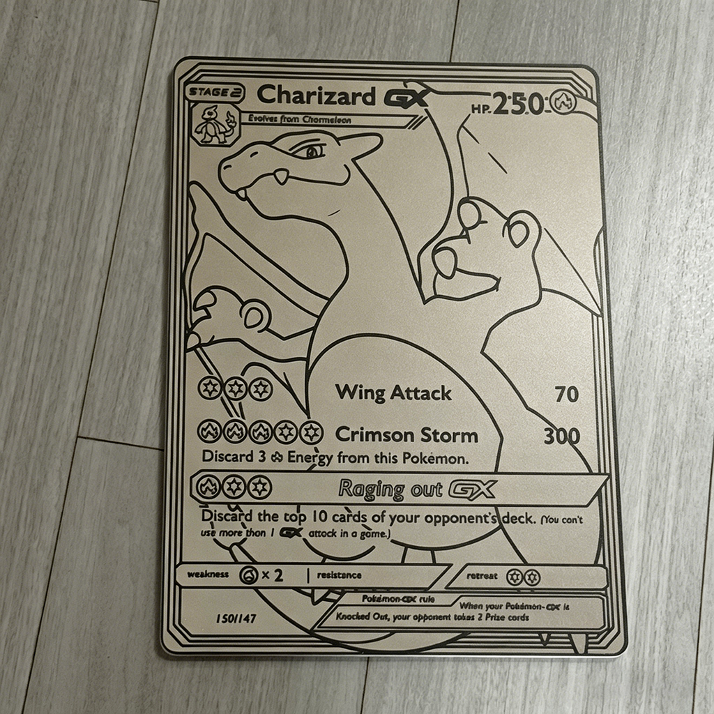 Charizard GX Pokemon Card Wall Mirror | TCG Gaming Decor LiquidMirror