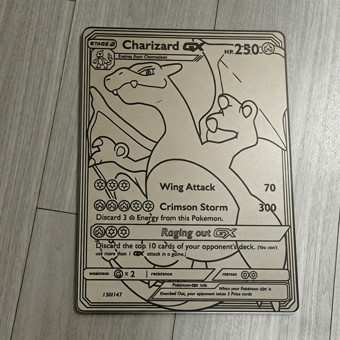 Charizard GX Pokemon Card Wall Mirror | TCG Gaming Decor LiquidMirror
