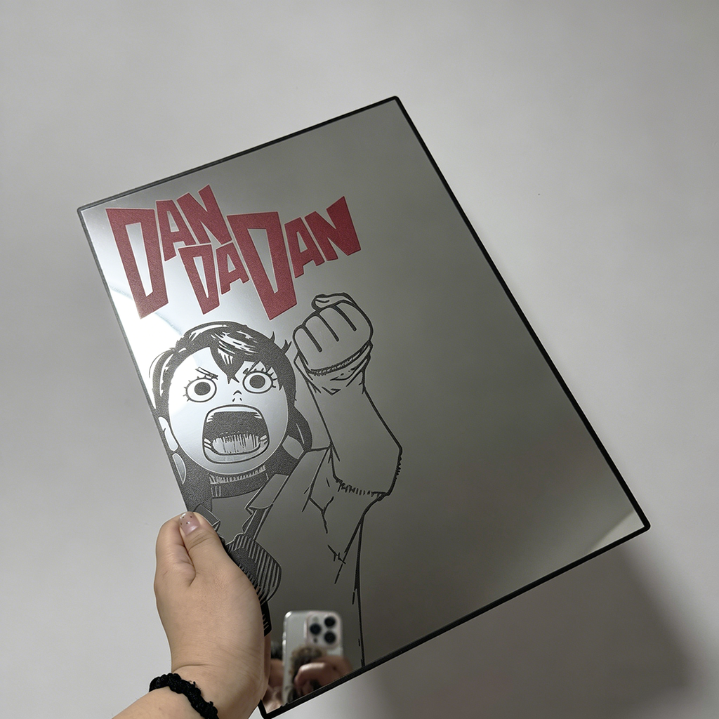 Dandadan Anime Logo Wall Mirror | Manga & Sci-Fi Decor LiquidMirror