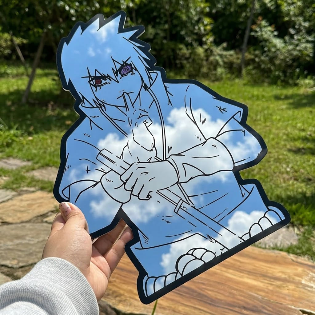 Sasuke Uchiha Anime Mirror Decor - Sharingan & Rinnegan