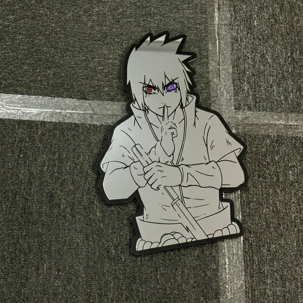 Sasuke Uchiha Anime Mirror Decor - Sharingan & Rinnegan