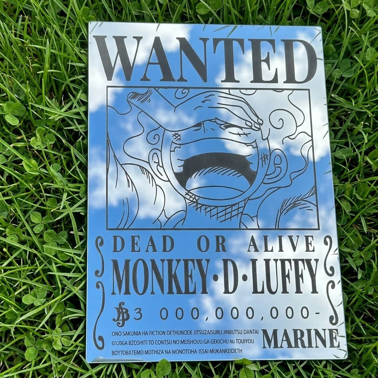 Monkey D. Luffy Gear 5 Wanted Poster Mirror | One Piece Wall Decor LiquidMirror