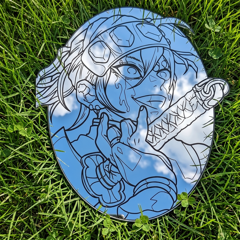 Tengen Uzui Anime Wall Mirror | Demon Slayer Hashira Decor LiquidMirror