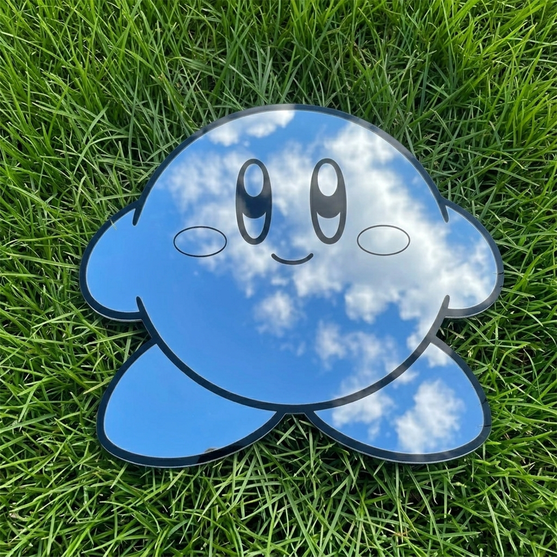 Kirby Silhouette Wall Mirror | Cute Gaming Room Decor LiquidMirror