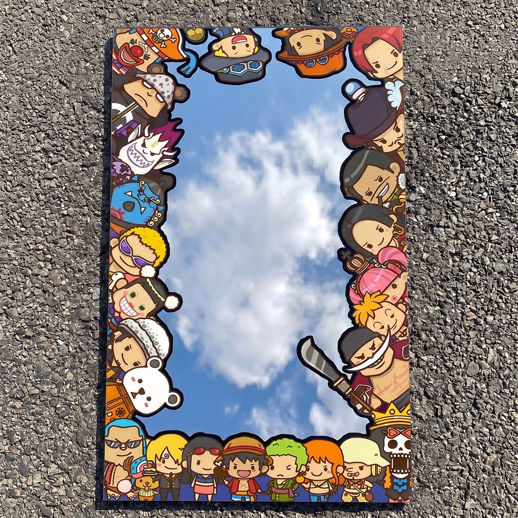 One Piece Chibi Character Frame Mirror | Anime Decor LiquidMirror