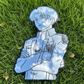 Levi Ackerman Silhouette Wall Mirror | Attack on Titan Anime Decor LiquidMirror