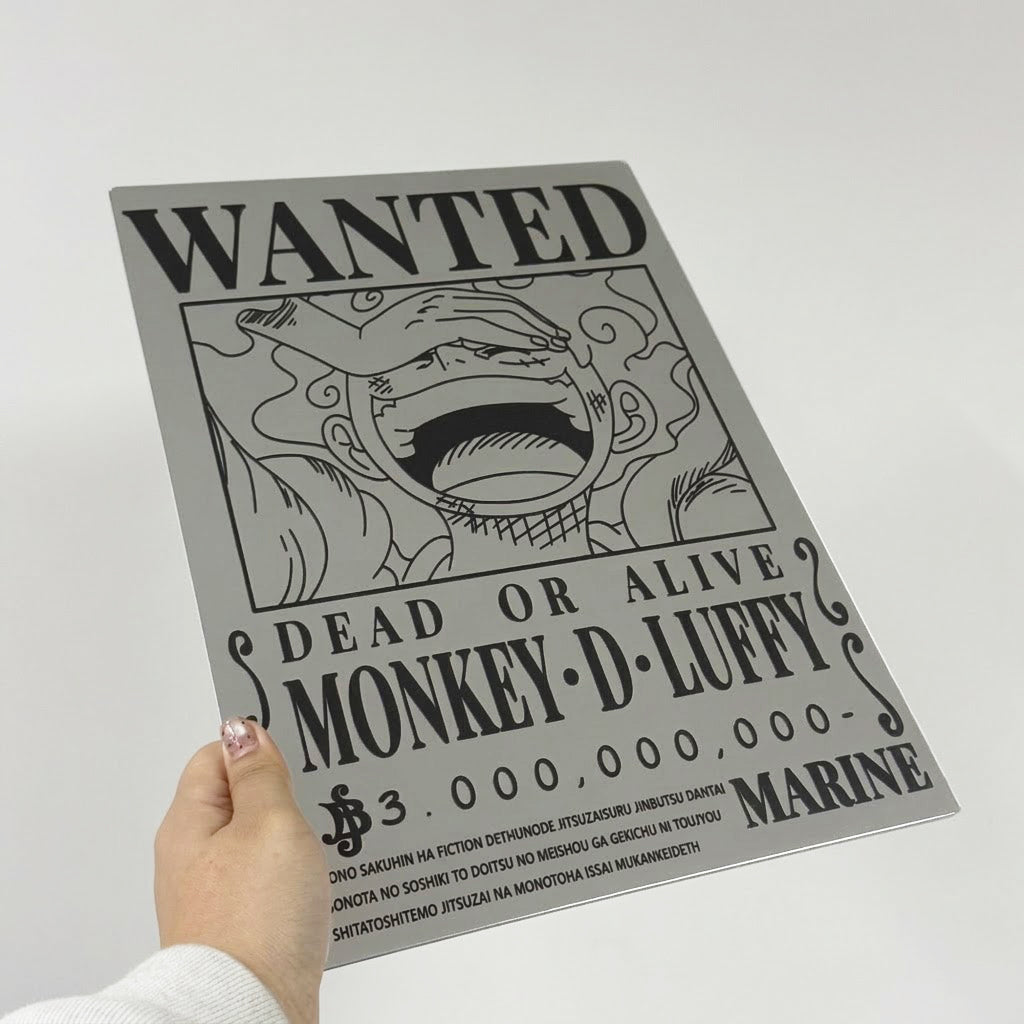 Monkey D. Luffy Gear 5 Wanted Poster Mirror | One Piece Wall Decor LiquidMirror