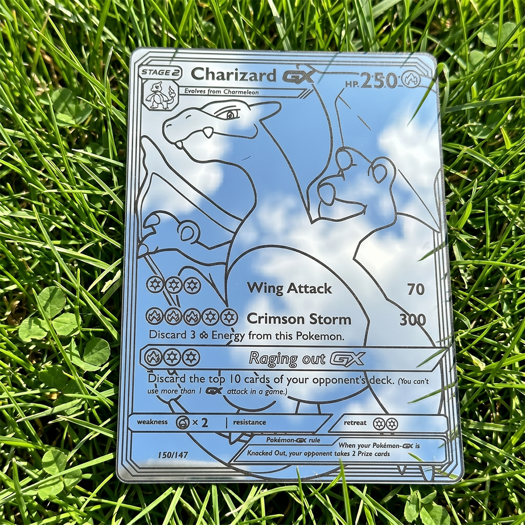 Charizard GX Pokemon Card Wall Mirror | TCG Gaming Decor LiquidMirror