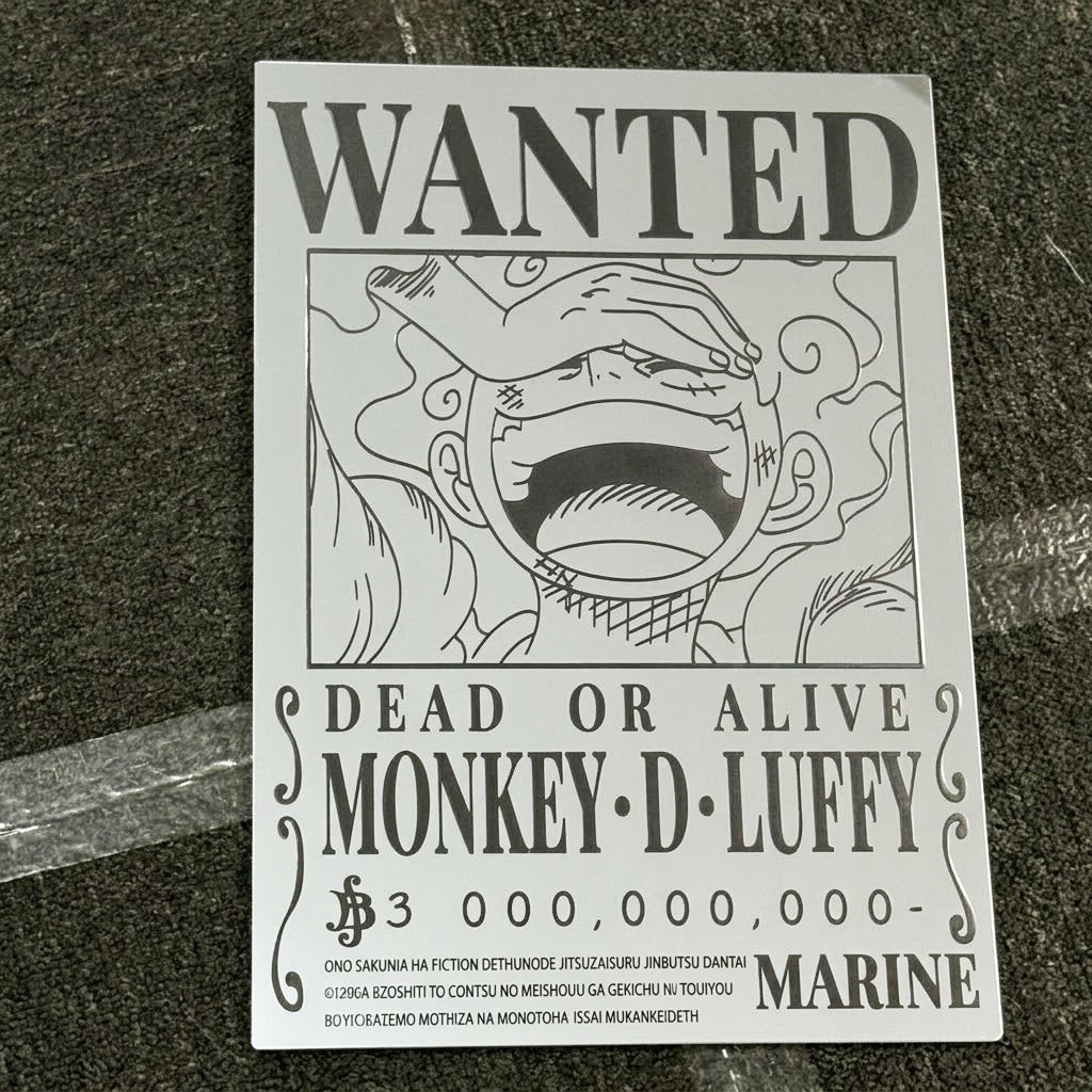 Monkey D. Luffy Gear 5 Wanted Poster Mirror | One Piece Wall Decor LiquidMirror