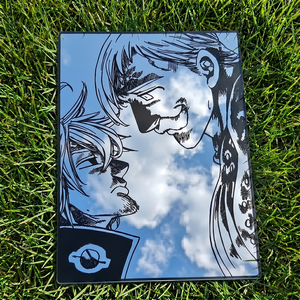 Meliodas and Escanor Wall Mirror | Seven Deadly Sins Anime Decor LiquidMirror