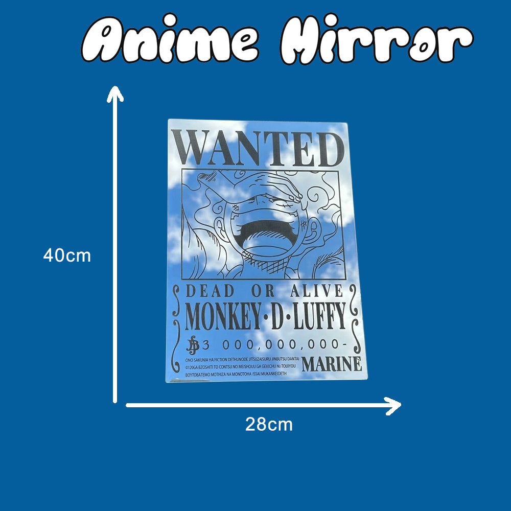 Monkey D. Luffy Gear 5 Wanted Poster Mirror | One Piece Wall Decor LiquidMirror
