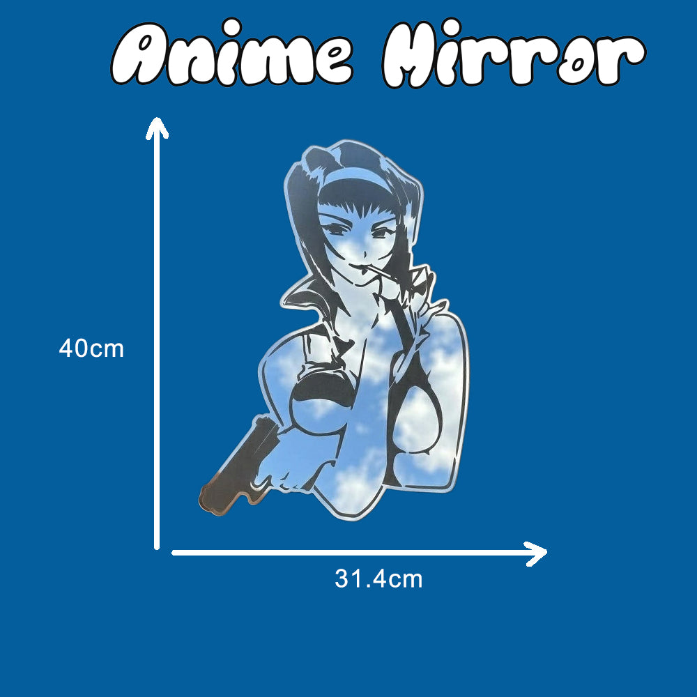 Faye Valentine Silhouette Wall Mirror | Cowboy Bebop Decor LiquidMirror