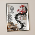 Tokyo Ghoul Inspired Centipede & Lyrics Wall Mirror | Gothic Anime Decor LiquidMirror