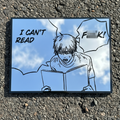 "I Can't Read" Manga Panel Wall Mirror | Denji Chainsaw Man Anime Decor LiquidMirror
