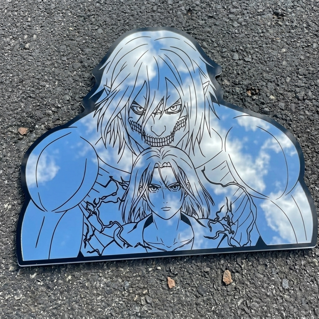 Eren Yeager & Attack Titan Wall Mirror | Attack on Titan Decor LiquidMirror