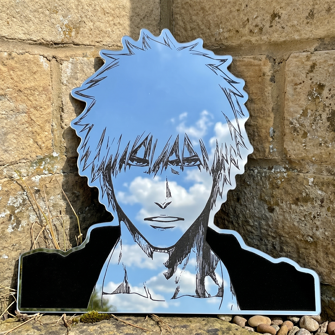 Ichigo Kurosaki Silhouette Wall Mirror | Bleach Anime Decor LiquidMirror