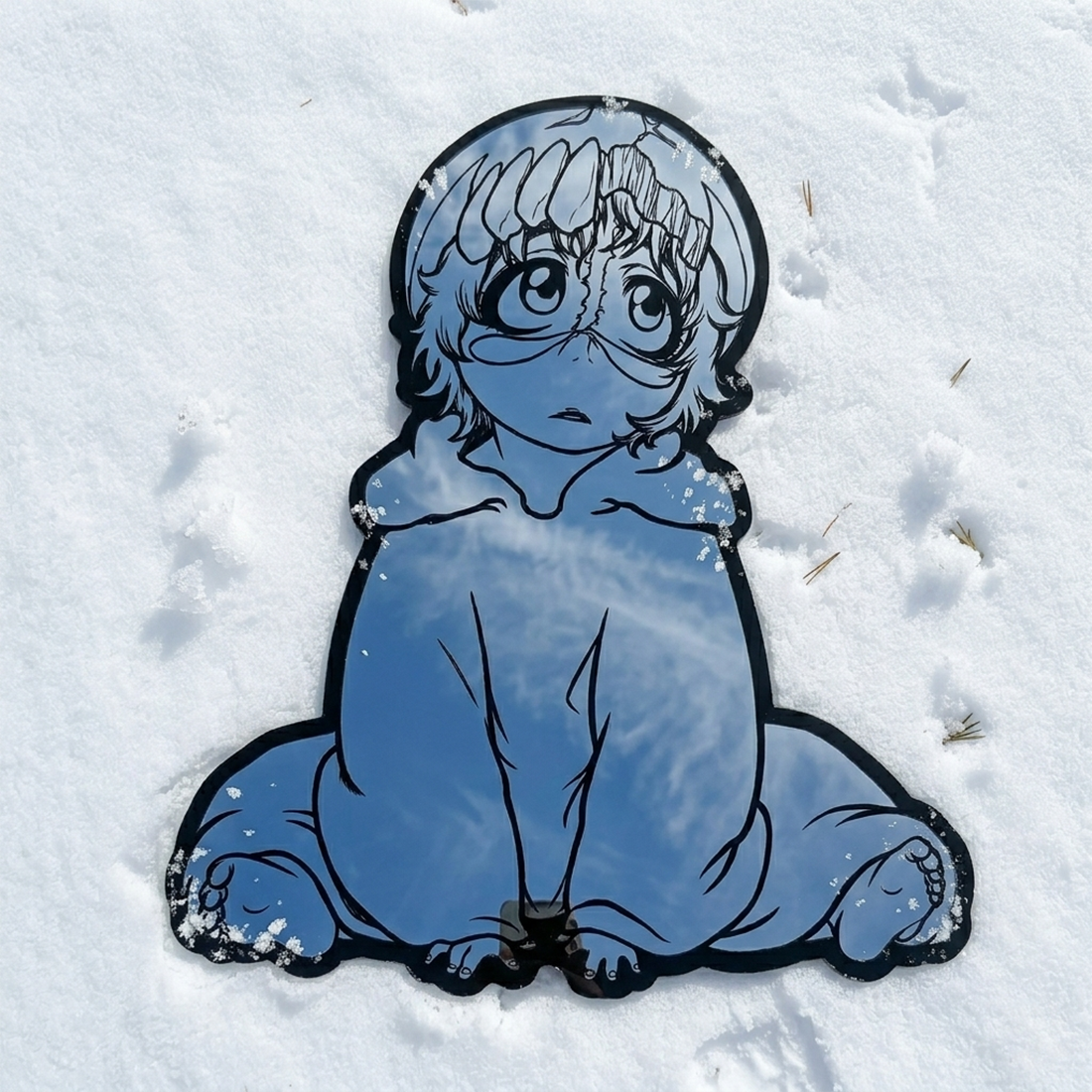 Child Ymir Fritz Silhouette Wall Mirror | Attack on Titan Decor LiquidMirror