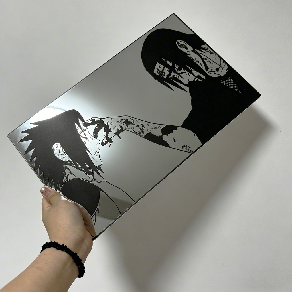 Itachi & Sasuke Uchiha Wall Mirror | Naruto Anime Decor LiquidMirror