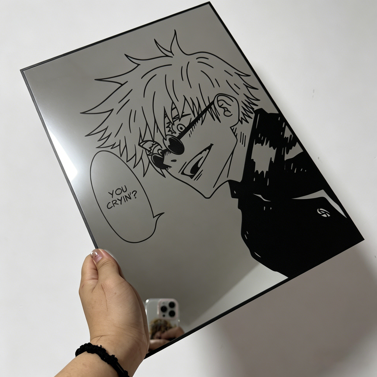 Satoru Gojo Wall Mirror | Jujutsu Kaisen Anime Decor LiquidMirror