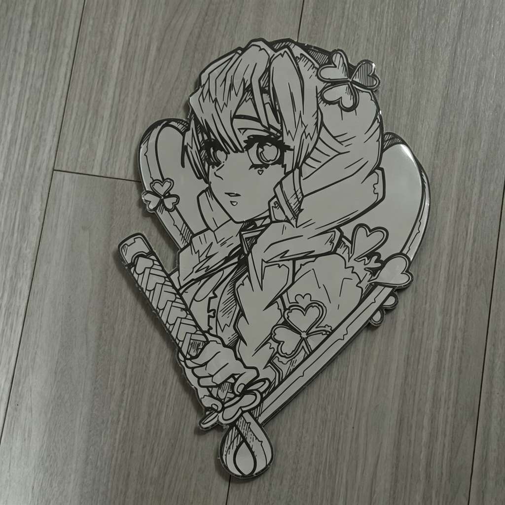 Mitsuri Kanroji Anime Wall Mirror | Demon Slayer Hashira Decor LiquidMirror