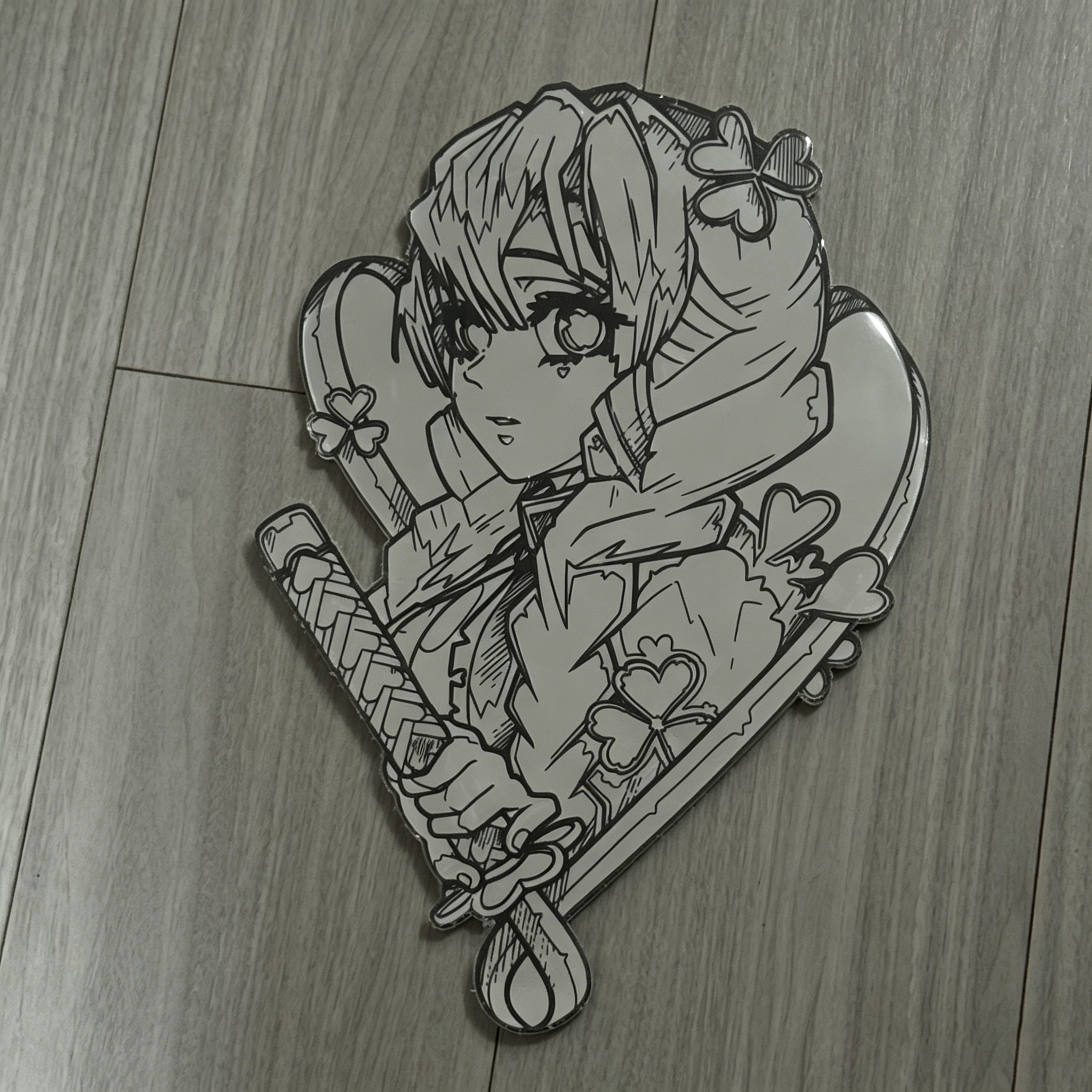 Mitsuri Kanroji Anime Wall Mirror | Demon Slayer Hashira Decor LiquidMirror