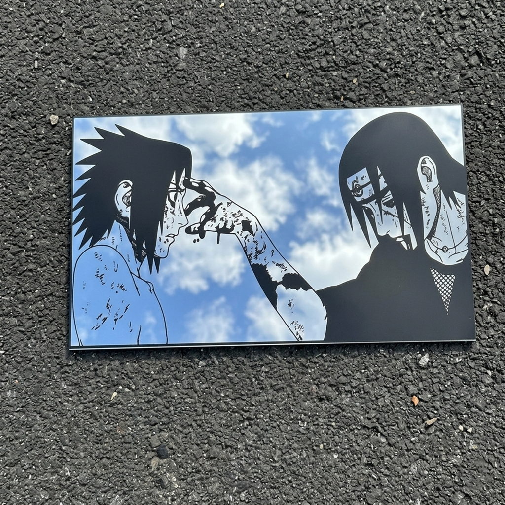 Itachi & Sasuke Uchiha Wall Mirror | Naruto Anime Decor LiquidMirror
