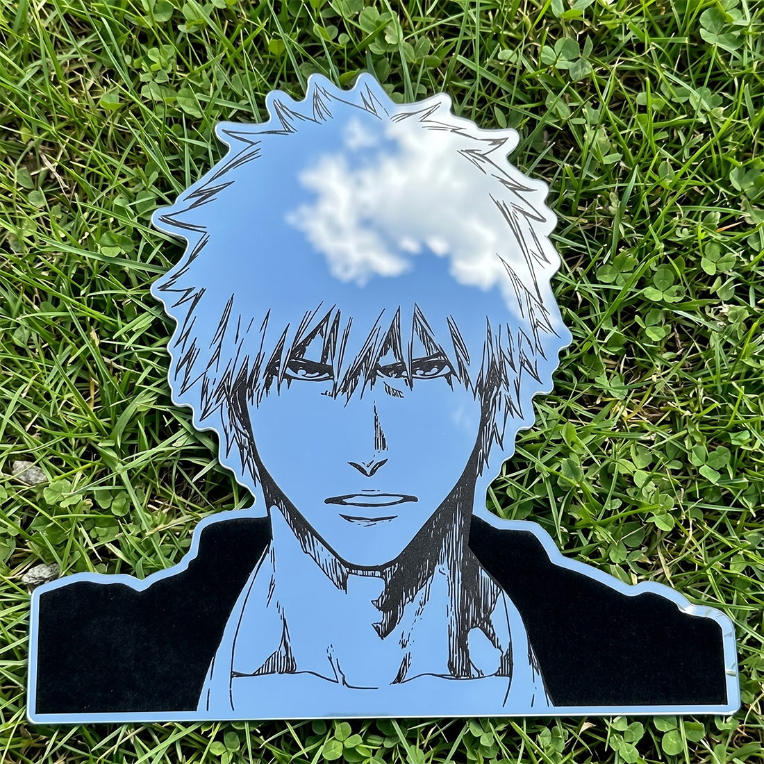 Ichigo Kurosaki Silhouette Wall Mirror | Bleach Anime Decor LiquidMirror