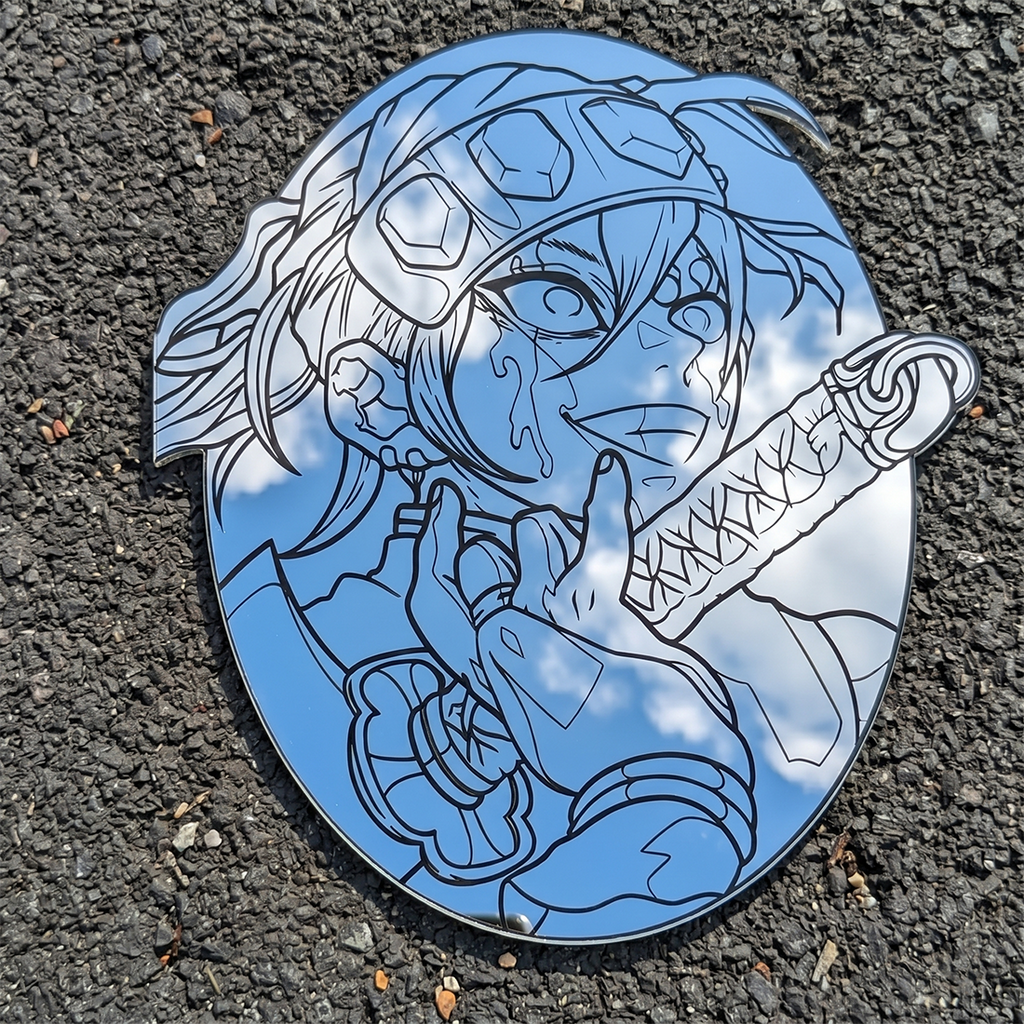 Tengen Uzui Anime Wall Mirror | Demon Slayer Hashira Decor LiquidMirror