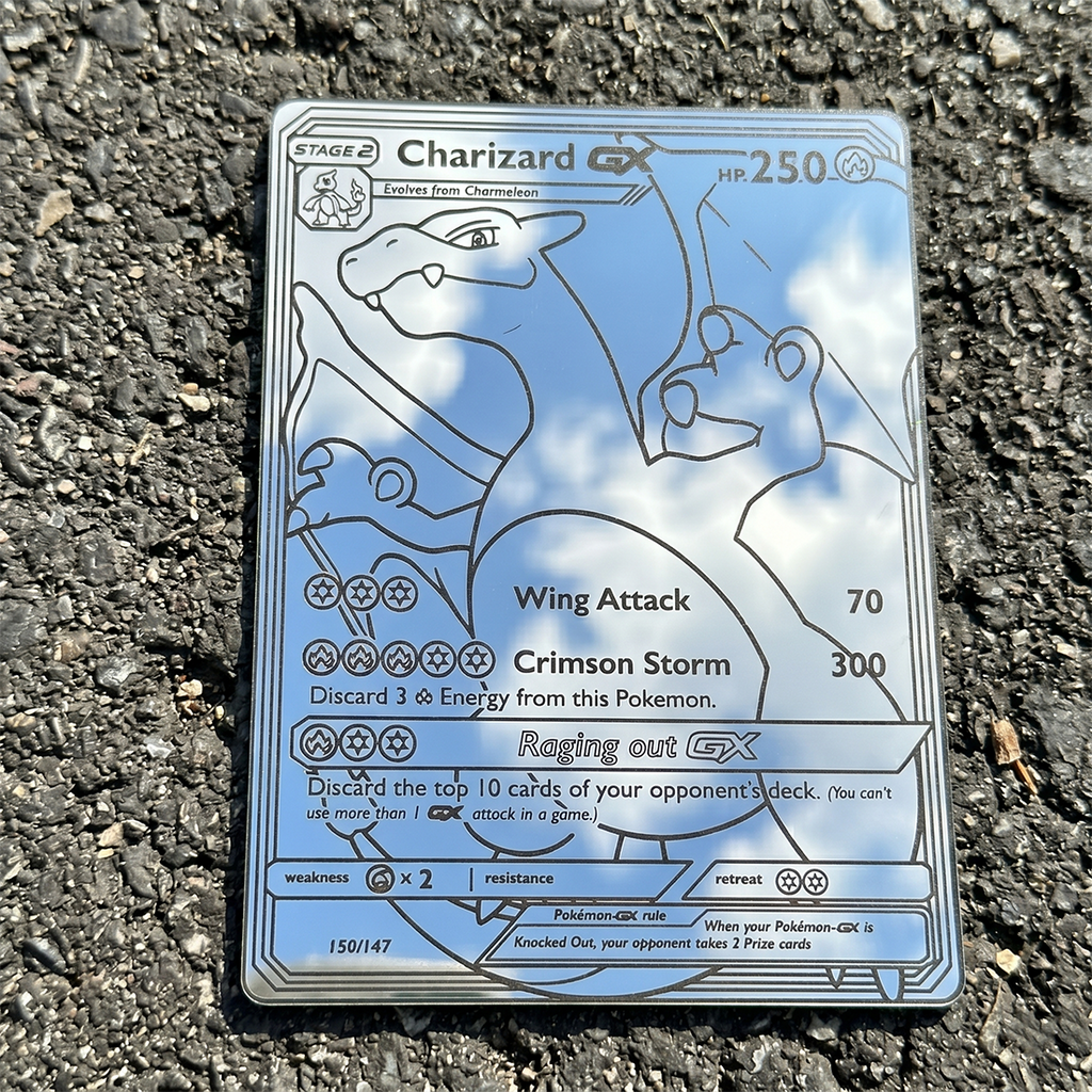 Charizard GX Pokemon Card Wall Mirror | TCG Gaming Decor LiquidMirror