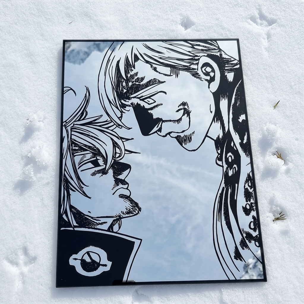 Meliodas and Escanor Wall Mirror | Seven Deadly Sins Anime Decor LiquidMirror