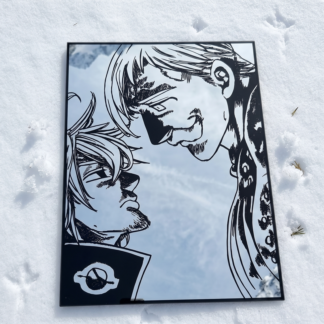 Meliodas and Escanor Wall Mirror | Seven Deadly Sins Anime Decor LiquidMirror
