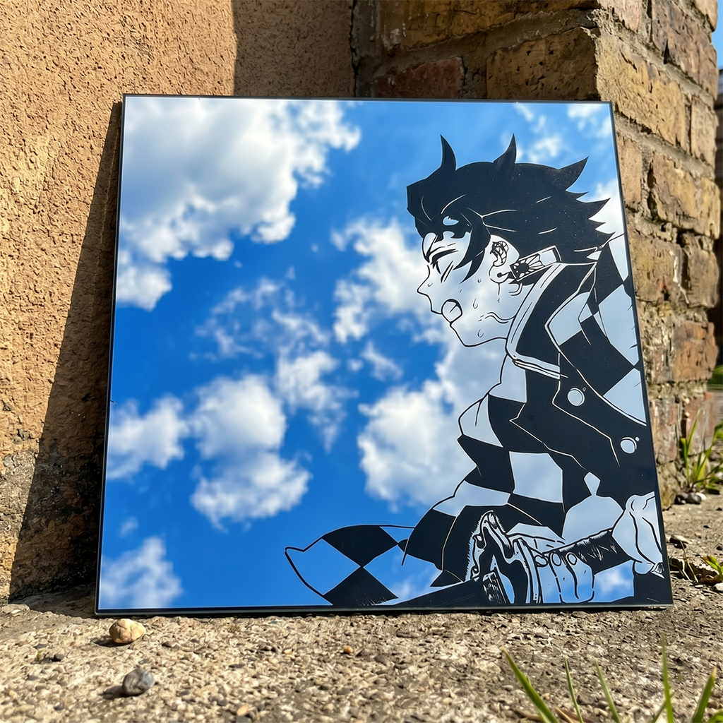 Tanjiro Kamado Square Wall Mirror | Demon Slayer Anime Decor LiquidMirror