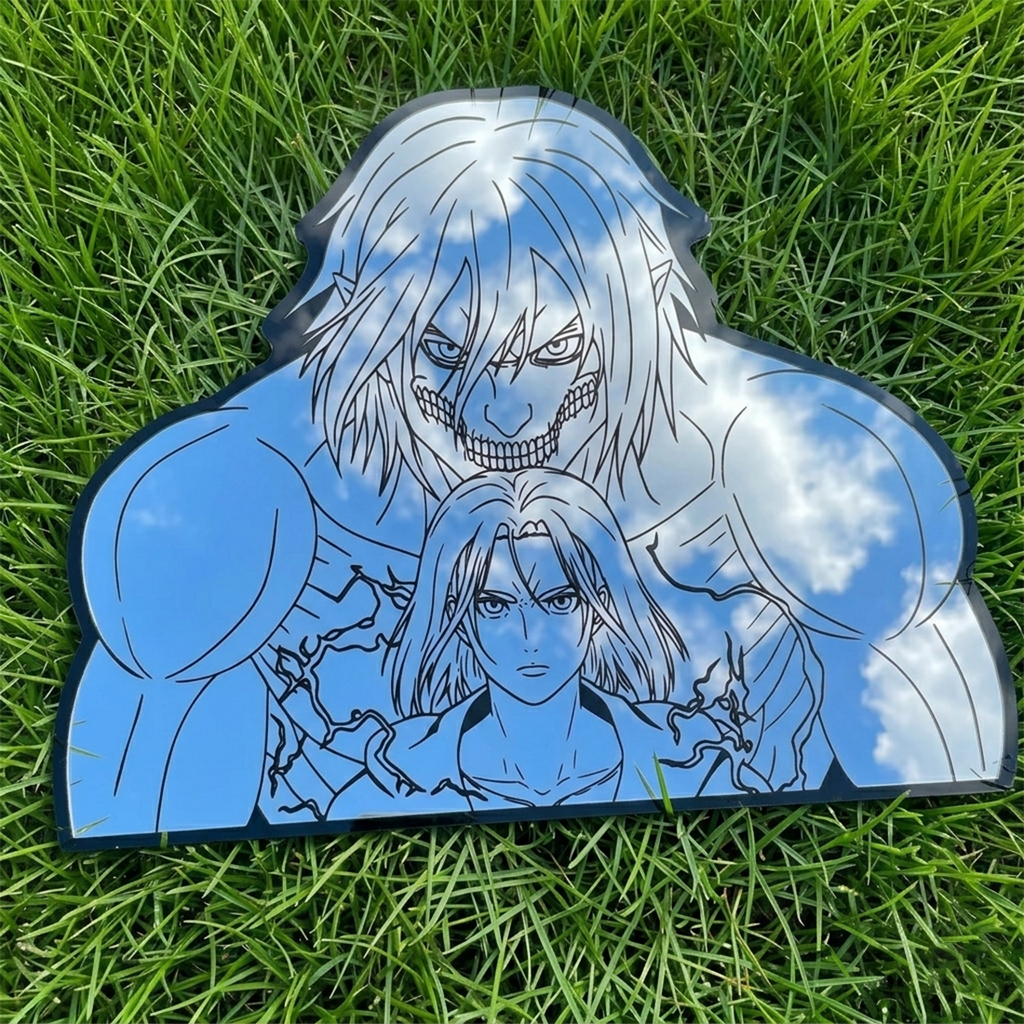 Eren Yeager & Attack Titan Wall Mirror | Attack on Titan Decor LiquidMirror