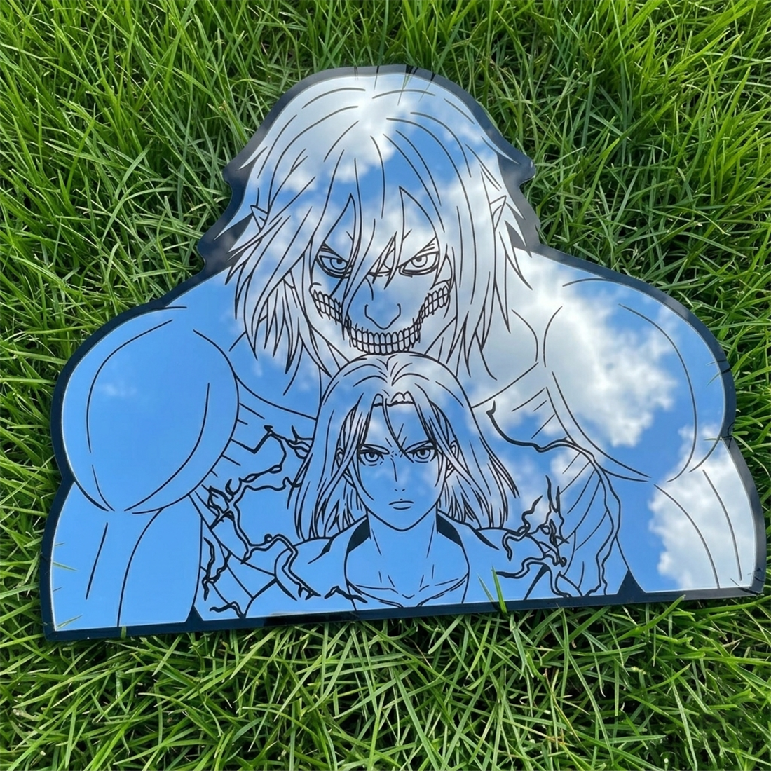 Eren Yeager & Attack Titan Wall Mirror | Attack on Titan Decor LiquidMirror