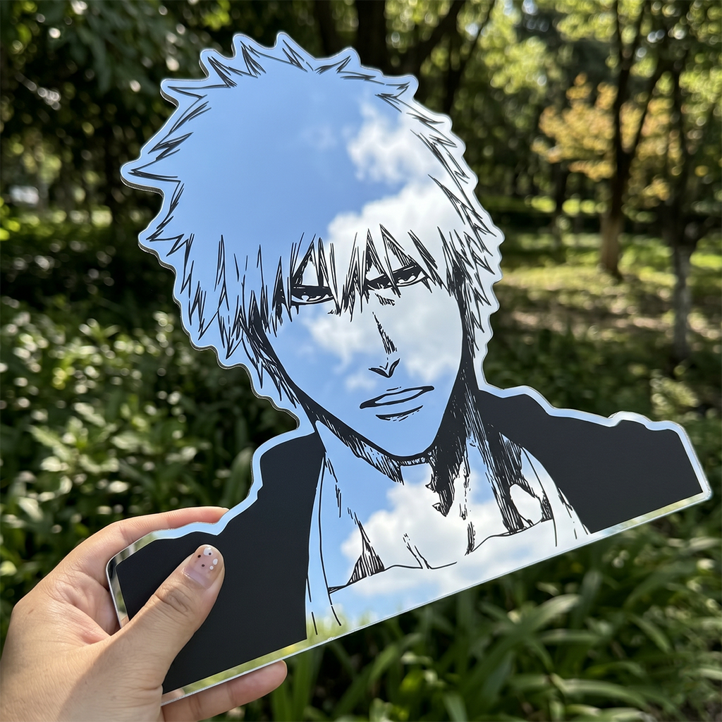 Ichigo Kurosaki Silhouette Wall Mirror | Bleach Anime Decor LiquidMirror