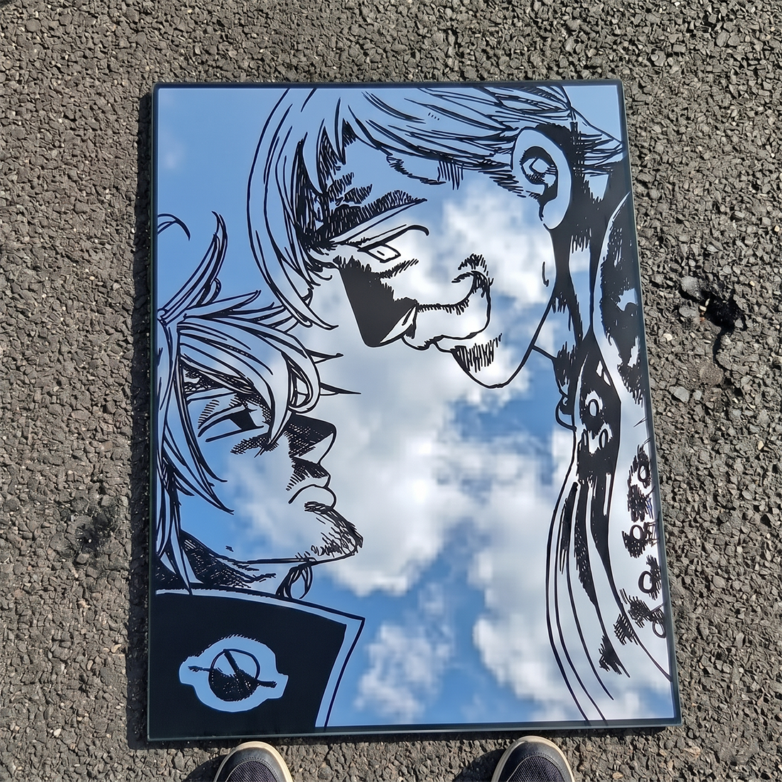 Meliodas and Escanor Wall Mirror | Seven Deadly Sins Anime Decor LiquidMirror