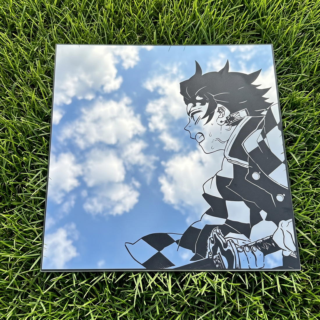 Tanjiro Kamado Square Wall Mirror | Demon Slayer Anime Decor LiquidMirror