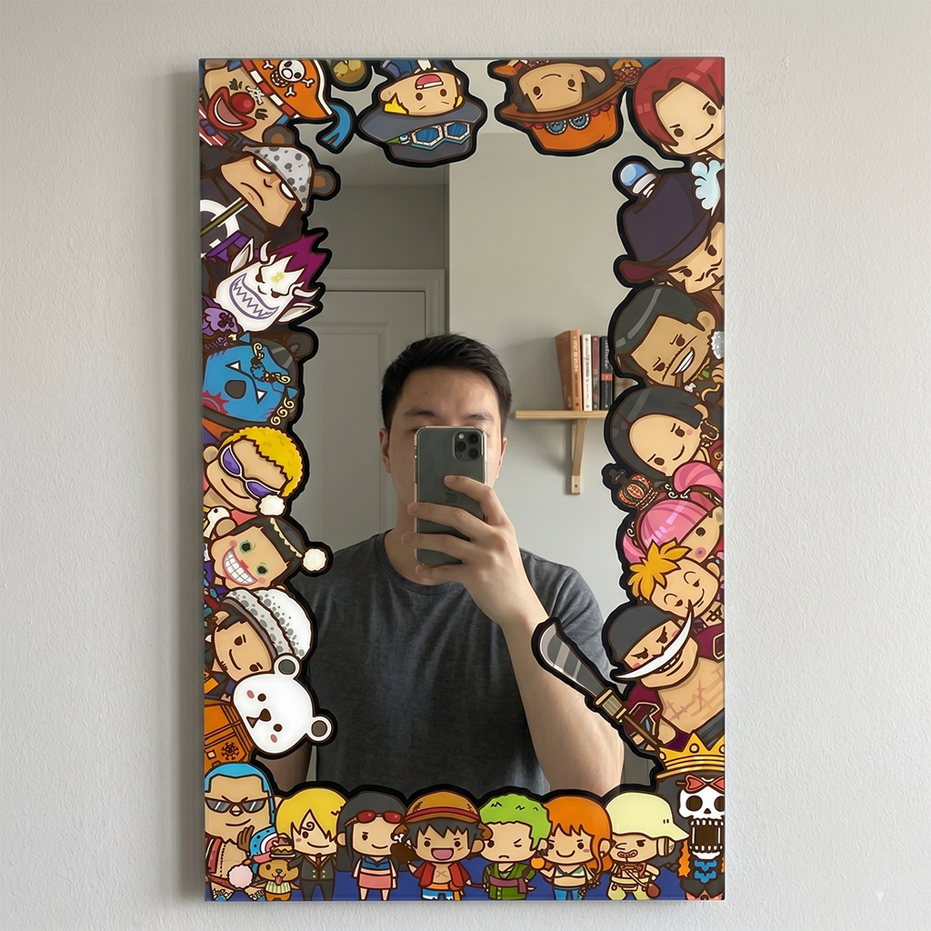 One Piece Chibi Character Frame Mirror | Anime Decor LiquidMirror