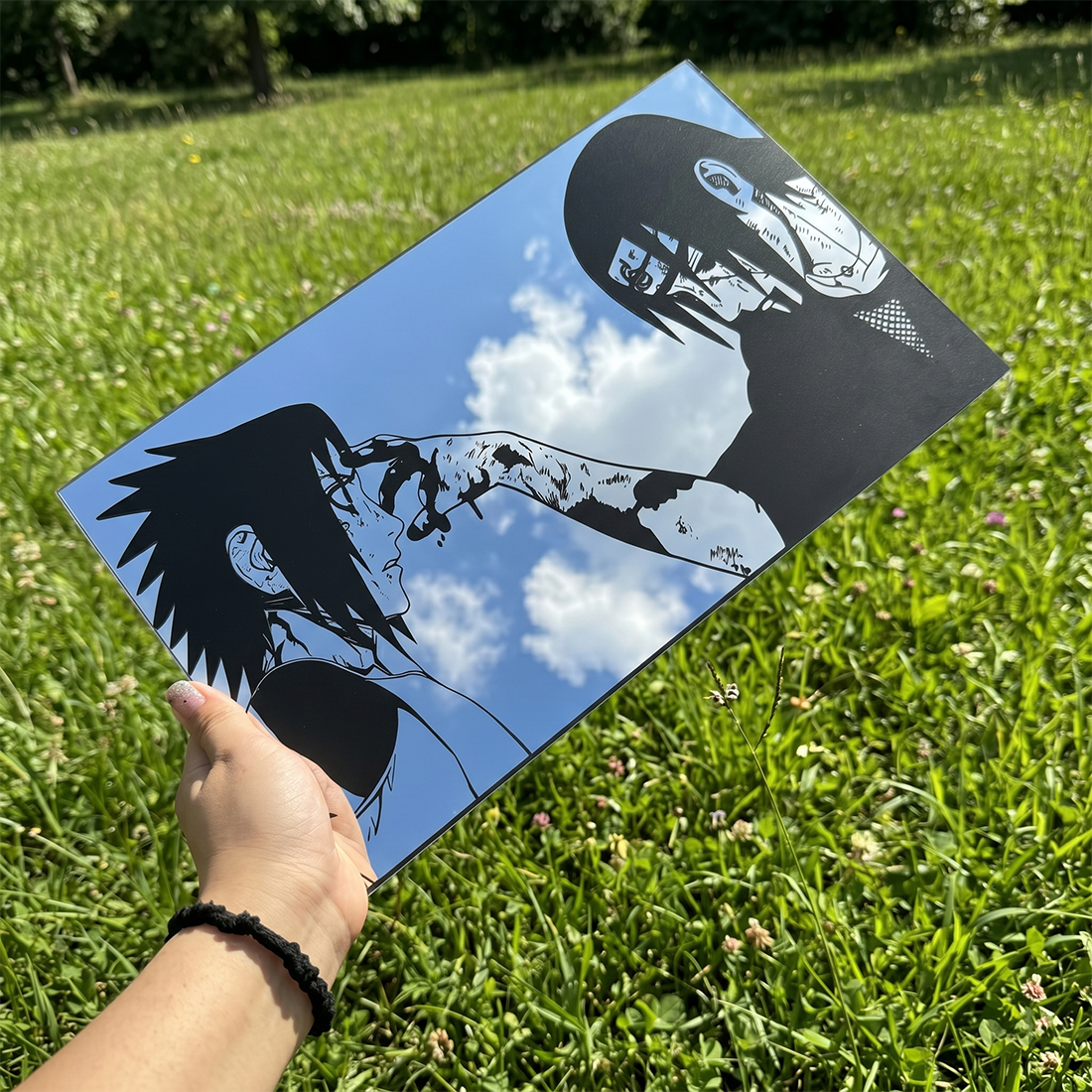 Itachi & Sasuke Uchiha Wall Mirror | Naruto Anime Decor LiquidMirror