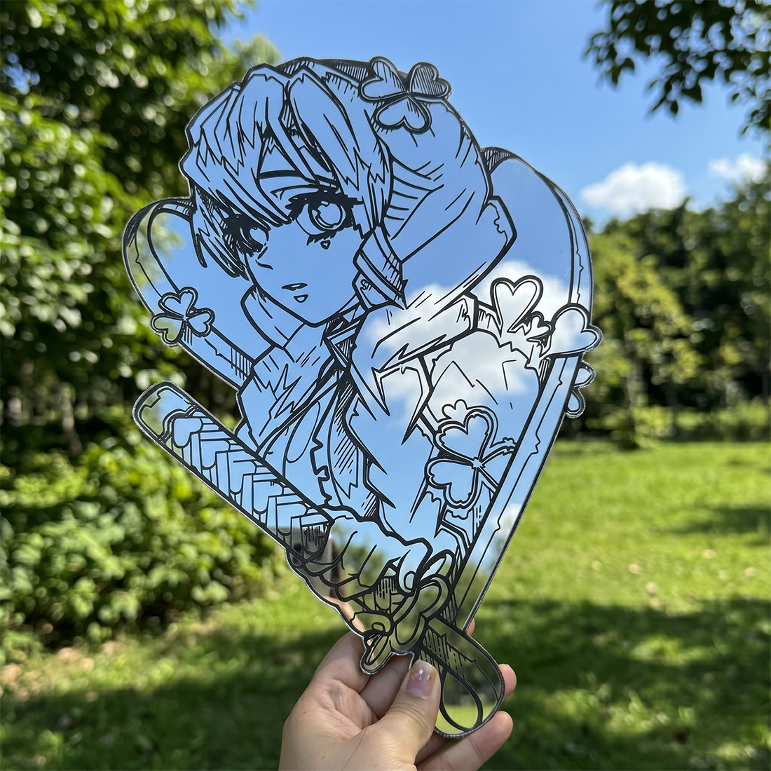 Mitsuri Kanroji Anime Wall Mirror | Demon Slayer Hashira Decor LiquidMirror