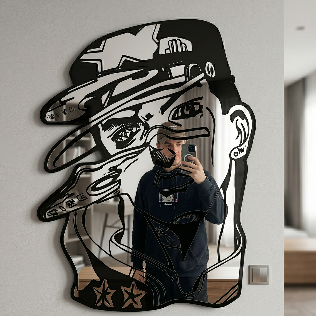 Jotaro Kujo Wall Mirror | JoJo's Bizarre Adventure Anime Decor LiquidMirror
