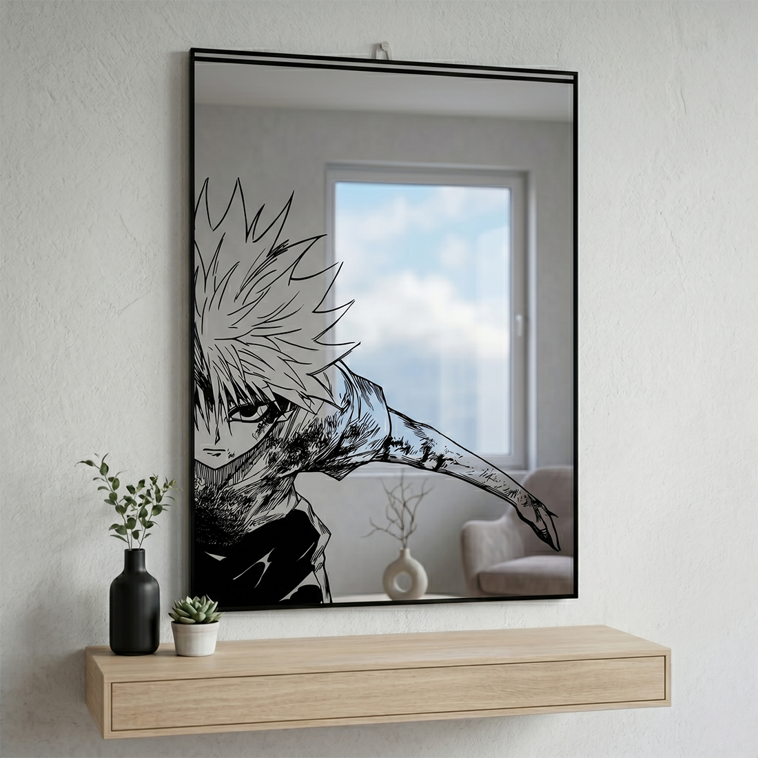 Killua Zoldyck Wall Mirror | Hunter x Hunter Anime Decor LiquidMirror