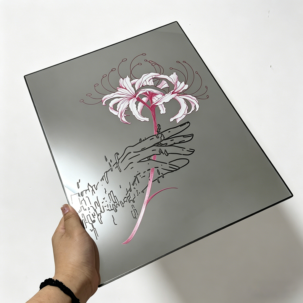 Red Spider Lily Anime Wall Mirror | Dark Aesthetic & Manga Decor LiquidMirror