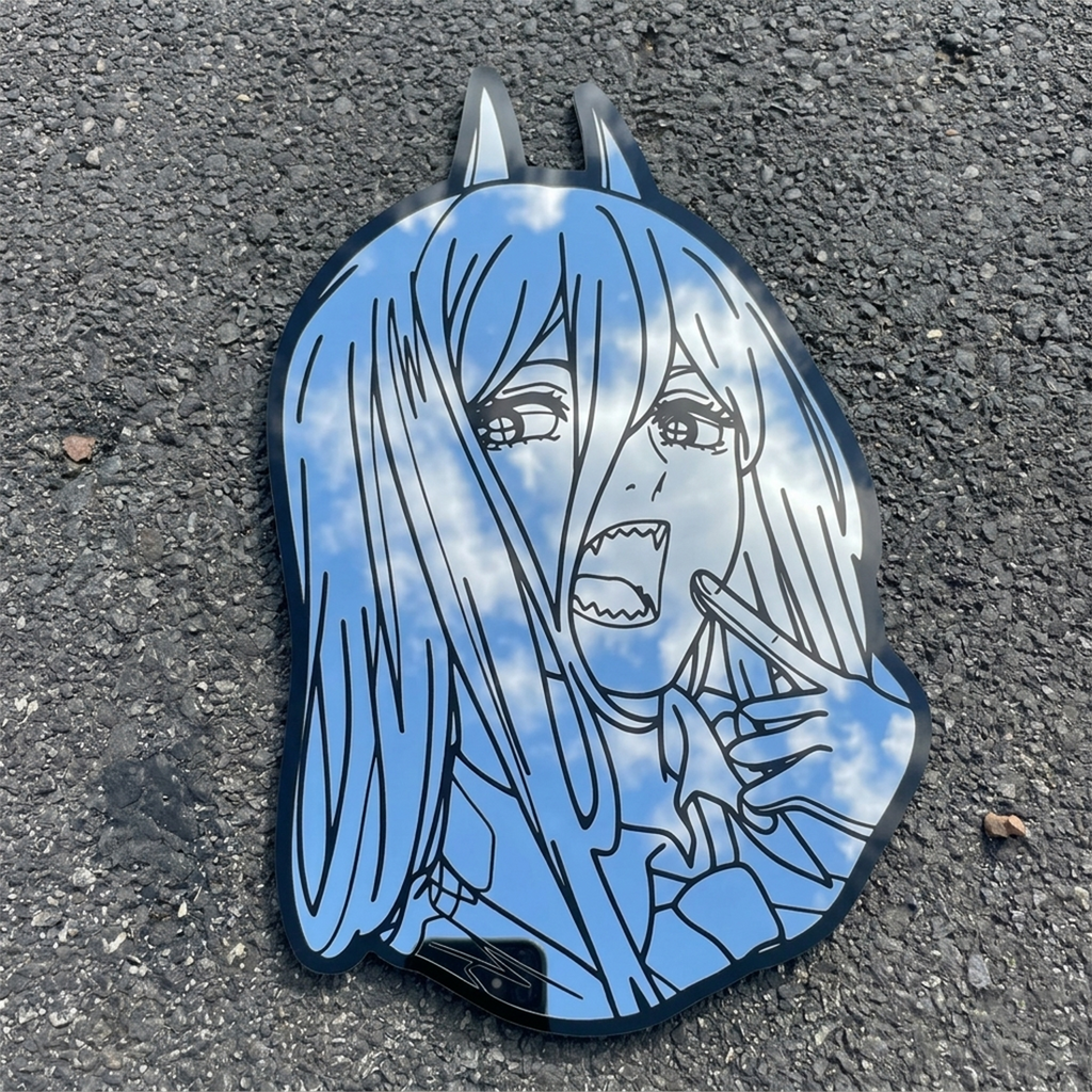 Power Chainsaw Man Anime Wall Mirror | Blood Fiend Decor LiquidMirror