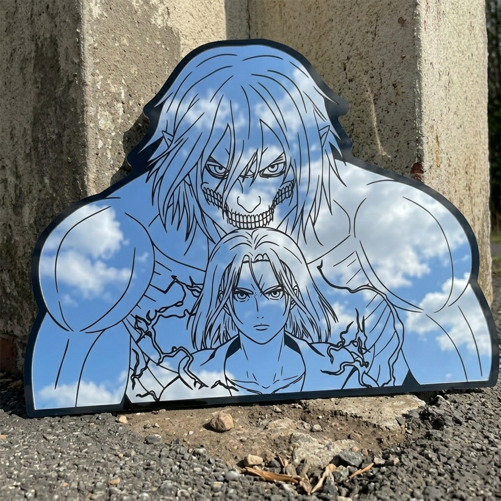 Eren Yeager & Attack Titan Wall Mirror | Attack on Titan Decor LiquidMirror