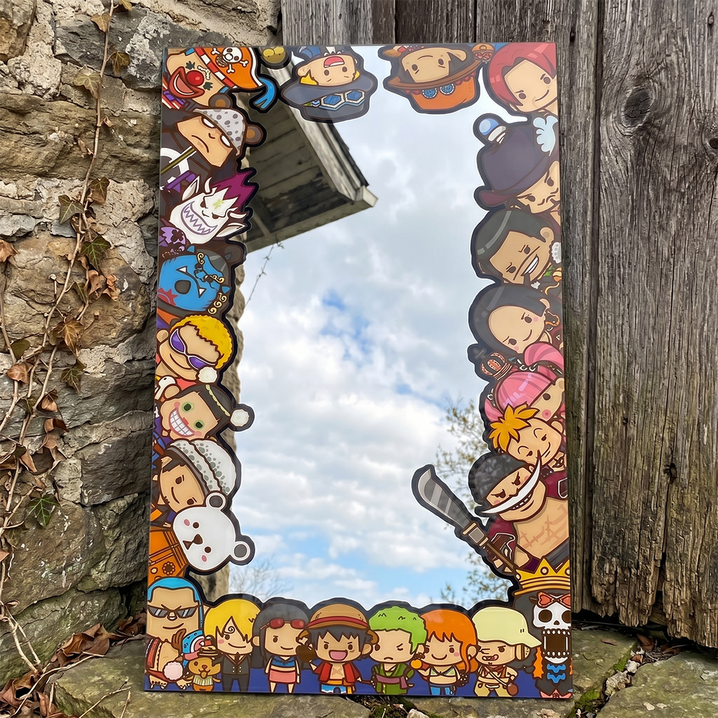 One Piece Chibi Character Frame Mirror | Anime Decor LiquidMirror
