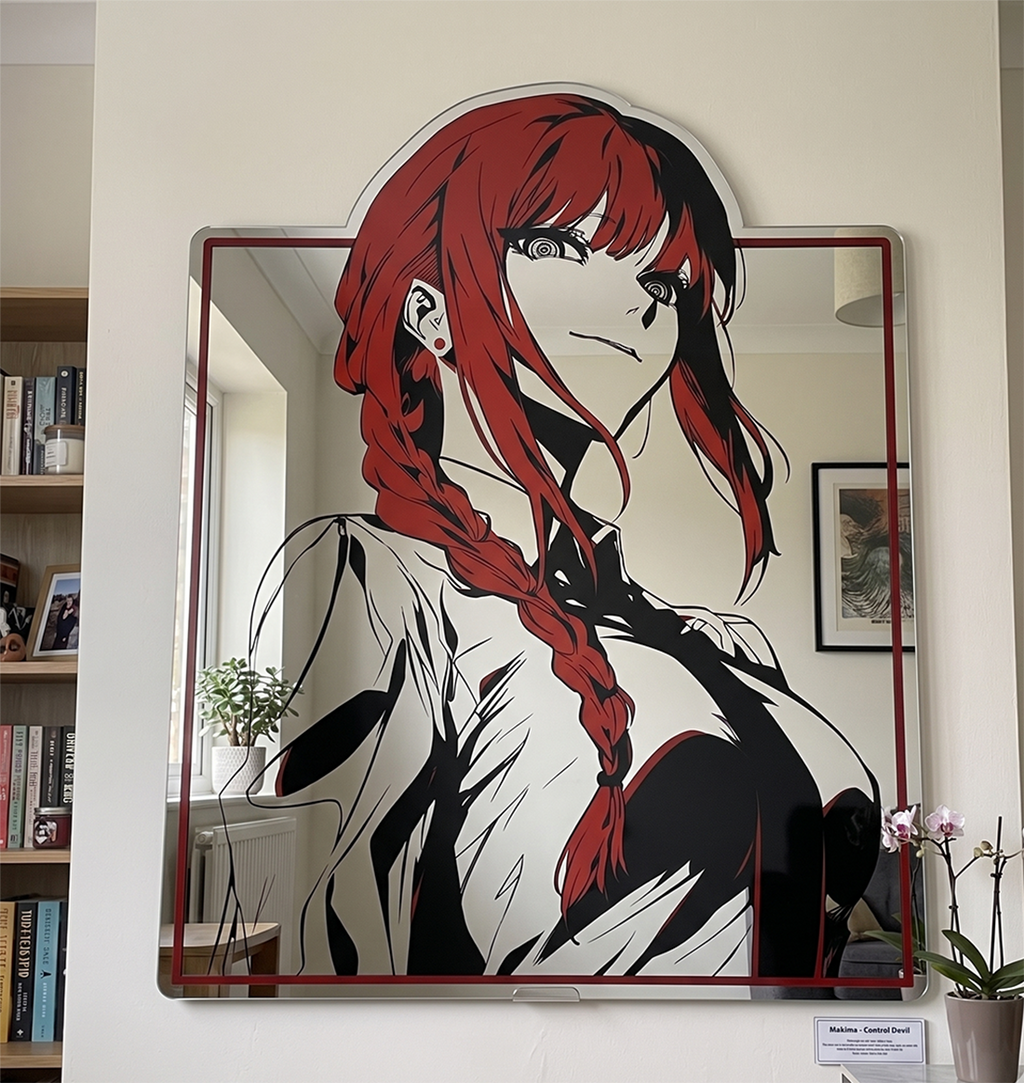 Makima Wall Mirror | Chainsaw Man Anime Decor LiquidMirror