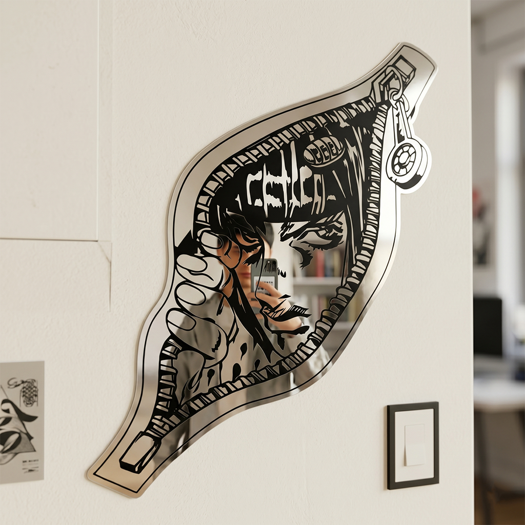 Bruno Bucciarati Zipper Wall Mirror | JoJo's Bizarre Adventure Decor LiquidMirror