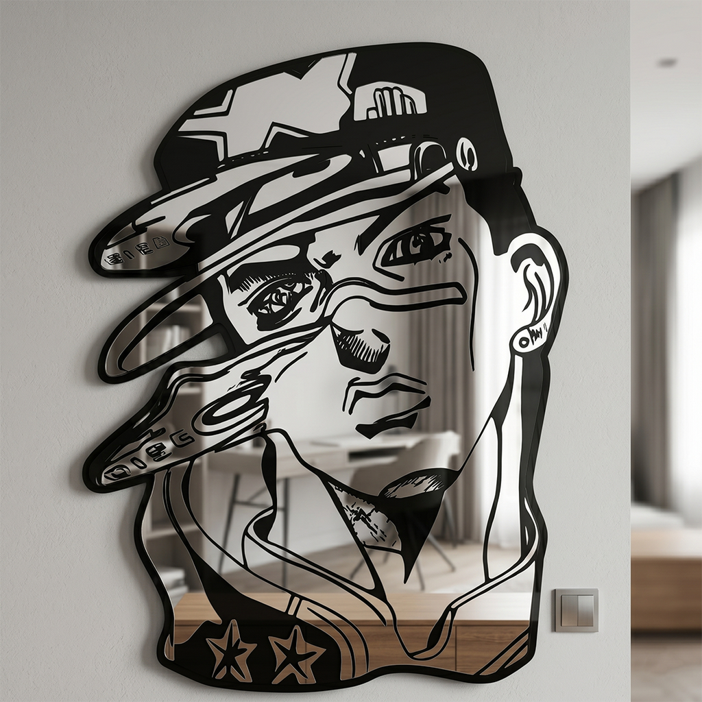 Jotaro Kujo Wall Mirror | JoJo's Bizarre Adventure Anime Decor LiquidMirror